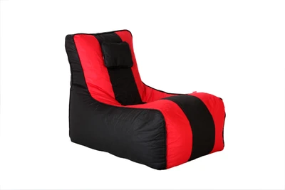 83% OFF on The Bean House XL Lounger Bean Bag Cover - Without Beans Black, Red