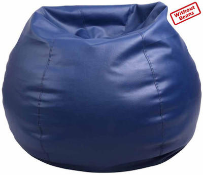 79% OFF on Fab Homez XL Teardrop Bean Bag Cover - Without Beans Blue