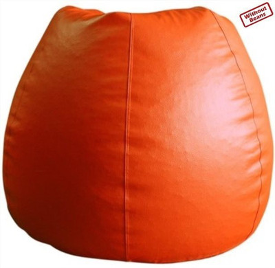 75% OFF on Fab Homez XXL Teardrop Bean Bag Cover - Without Beans Orange
