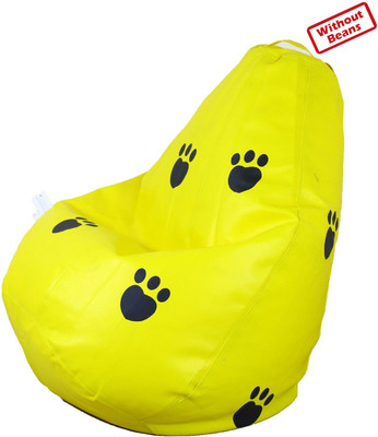 58% OFF on OHS XL Teardrop Bean Bag Cover - Without Beans Yellow