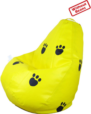 72% OFF on AVS XXL Teardrop Bean Bag Cover - Without Beans Yellow