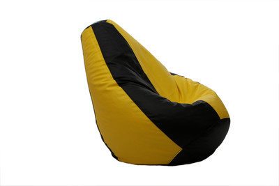 76% OFF on The Bean House XXL Bean Bag Cover - Without Beans Black, Yellow