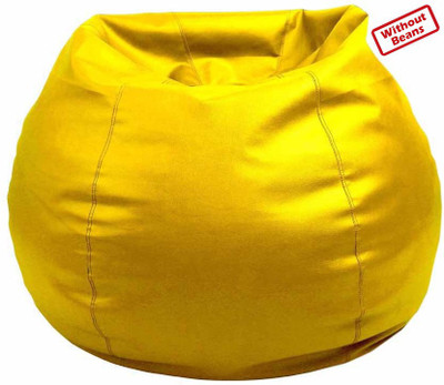 74% OFF on Fab Homez XXL Teardrop Bean Bag Cover - Without Beans Yellow