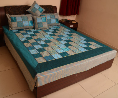 8% OFF on Sukriti Silk, Cotton King Bed Cover