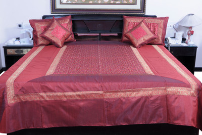 55% OFF on Little India Silk Double Bed Cover
