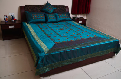20% OFF on Sukriti Silk, Cotton King Bed Cover