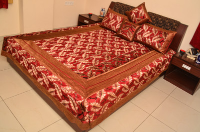 25% OFF on Sukriti Velvet, Silk, Cotton King Bed Cover