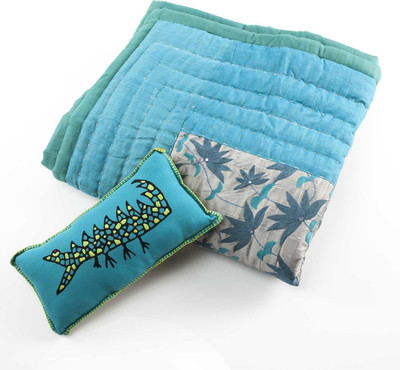 CherryTin Hues of Blue Crib Cotton Bedding Set CherryTin Hues of Blue Crib Cotton Bedding Set