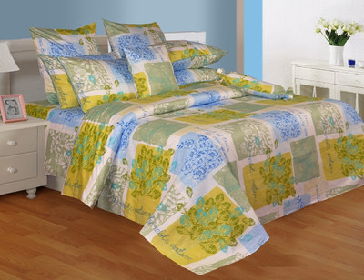 26% OFF on Salona Bichona Cotton Floral Double Bedsheet 1 Bedsheet, 1 Pillow Cover, Multicolor
