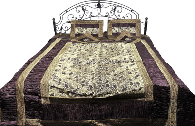 15% OFF on Exotic India Banarsi Polyester Bedding Set