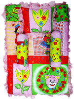 Wonderkids Flowers Print Cotton, Polyester Bedding Set