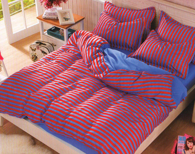 52% OFF on Wrap Polyester Striped Double Bedsheet