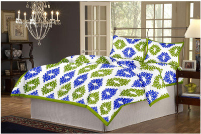 46% OFF on StyleNcomfort 100% Cotton White Blue Green Double Bed Sheet Set Cotton Bedding Set 46% OFF on StyleNcomfort 100% Cotton White Blue Green Double Bed Sheet Set Cotton Bedding Set