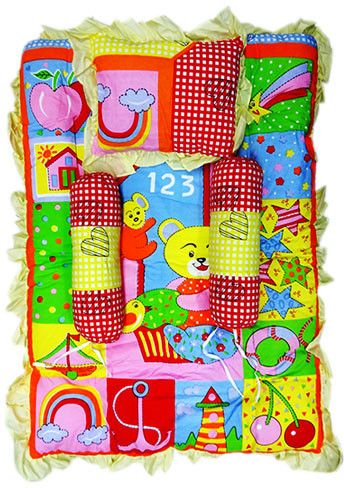 Wonderkids Teddy Print Polyester, Cotton Bedding Set