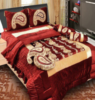La elite Abstract Cotton Silk Blend Bedding Set
