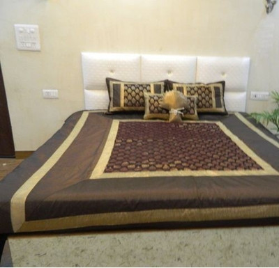 A'la Mode Designer Double Bedspread Cotton Silk Blend Bedding Set