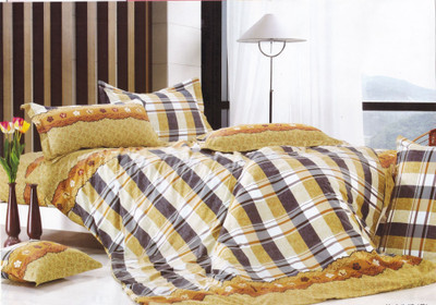 40% OFF on Just Linen Cotton Geometric King Bedsheet 1 Bedsheet, 2 Pillow Covers, Multicolor