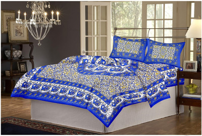 46% OFF on StyleNcomfort 100% Cotton Blue Double Bed Sheet Set Polycotton Bedding Set 46% OFF on StyleNcomfort 100% Cotton Blue Double Bed Sheet Set Polycotton Bedding Set