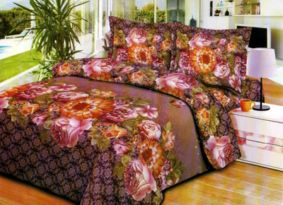 38% OFF on Aarco Polycotton 3D Printed Double Bedsheet