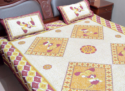 32% OFF on DFR Cotton Printed Double Bedsheet
