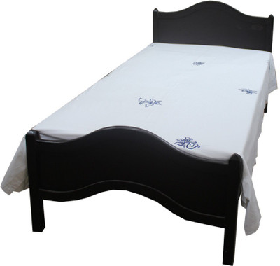 40% OFF on MilanoHome Cotton Embroidered Single Bedsheet