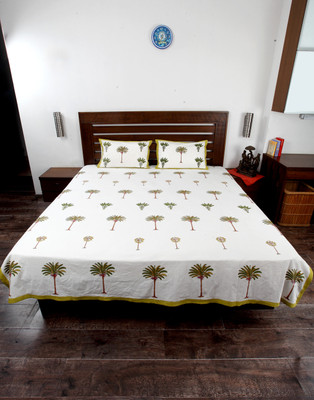 45% OFF on Jodhaa Cotton Floral Double Bedsheet