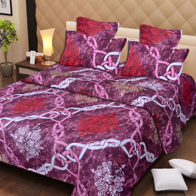 59% OFF on Iws Cotton Printed Double Bedsheet 1 Bedsheet, 2 Pillow Cover, Multicolor