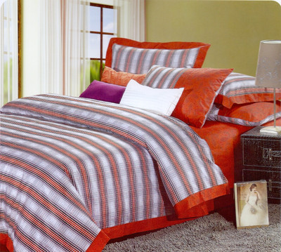 33% OFF on Ross Luxury Living Cotton Striped Single Bedsheet