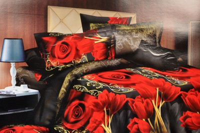 58% OFF on Valtellina Polyester Floral Double Bedsheet