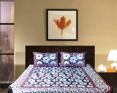 54% OFF on Unnati Cotton Printed Double Fitted Bedsheet