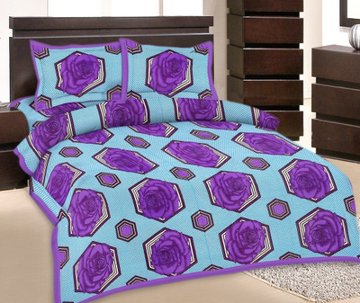 50% OFF on Rangasthali Cotton Printed Double Bedsheet 1 Bedsheets X 2 Pillow cover, Multicolor