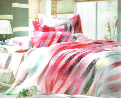 50% OFF on Rosepetal Polycotton Striped Double Bedsheet