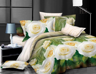 50% OFF on Dexim Polyester Silk Blend Floral Double Bedsheet Bed Sheet With Two Pillow Cover, Multicolor