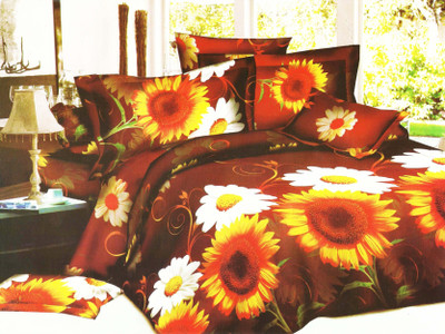 75% OFF on Madhavs Polycotton Floral Double Bedsheet