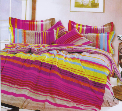 39% OFF on Gran Cotton Striped Extra Large Bedsheet