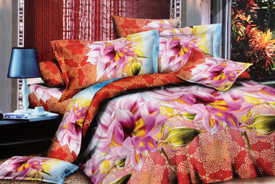 62% OFF on La Elite Polycotton Abstract Double Bedsheet