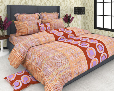 50% OFF on Divine Closet Cotton Geometric Double Bedsheet