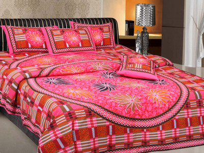 68% OFF on Z Decor Cotton Floral Double Bedsheet