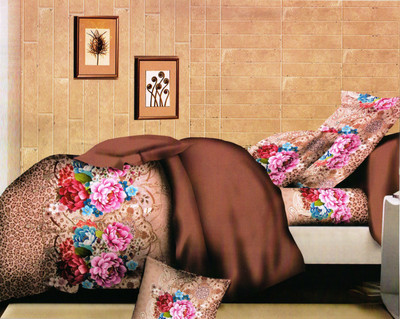 70% OFF on Rose Petal Polyester Floral Queen, Double Bedsheet