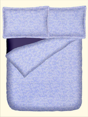 47% OFF on RR Textile House Cotton, Satin Printed King Bedsheet 1Bedsheet, 2PillowCover, Blue