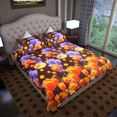 65% OFF on Graffiti Home Cotton Printed Double Bedsheet
