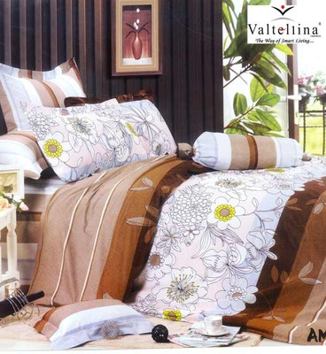 Valtellina Cotton Floral Single Bedsheet 1 Single Bed Sheet, 1 Pillow Covers, Grey Valtellina Cotton Floral Single Bedsheet 1 Single Bed Sheet, 1 Pillow Covers, Grey