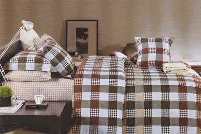 7% OFF on Spread Cotton Checkered Queen Bedsheet