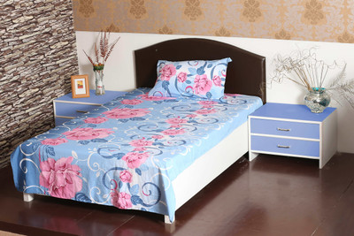63% OFF on Aalidhra Polyester Silk Blend Floral Single Bedsheet 1 Single Bedsheet and single Poillow Covers, Light Blue 63% OFF on Aalidhra Polyester Silk Blend Floral Single Bedsheet 1 Single Bedsheet and single Poillow Covers, Light Blue