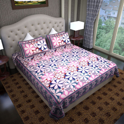 64% OFF on Graffiti Home Cotton Printed Double King Bedsheet