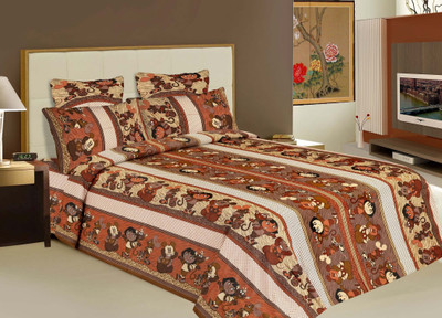 56% OFF on Bazarvilla Cotton Animal Double King Bedsheet