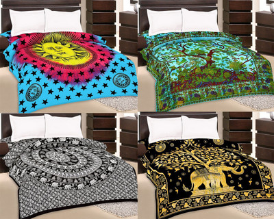 21% OFF on GRJ India Cotton Printed Double Bedsheet 4 Bedsheet, Multicolor 21% OFF on GRJ India Cotton Printed Double Bedsheet 4 Bedsheet, Multicolor