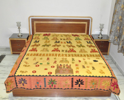 50% OFF on Lal Haveli Cotton Embroidered Double Bedsheet