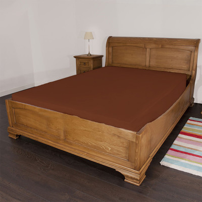 21% OFF on Misr Cotton Solid Double King Fitted Bedsheet