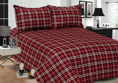 30% OFF on Weaves Cotton Checkered Double Bedsheet
